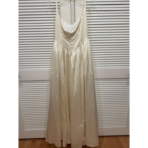 Reformation Liz Silk Dress Ivory Wedding Gown Brand New - Picture 7 of 10